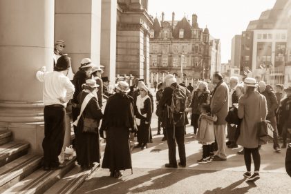 Suffragettes at the Birmingham museum and art gallery