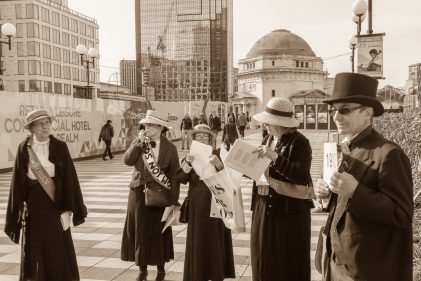 Suffragette protest at Easy Row, Birmingham: July 1913